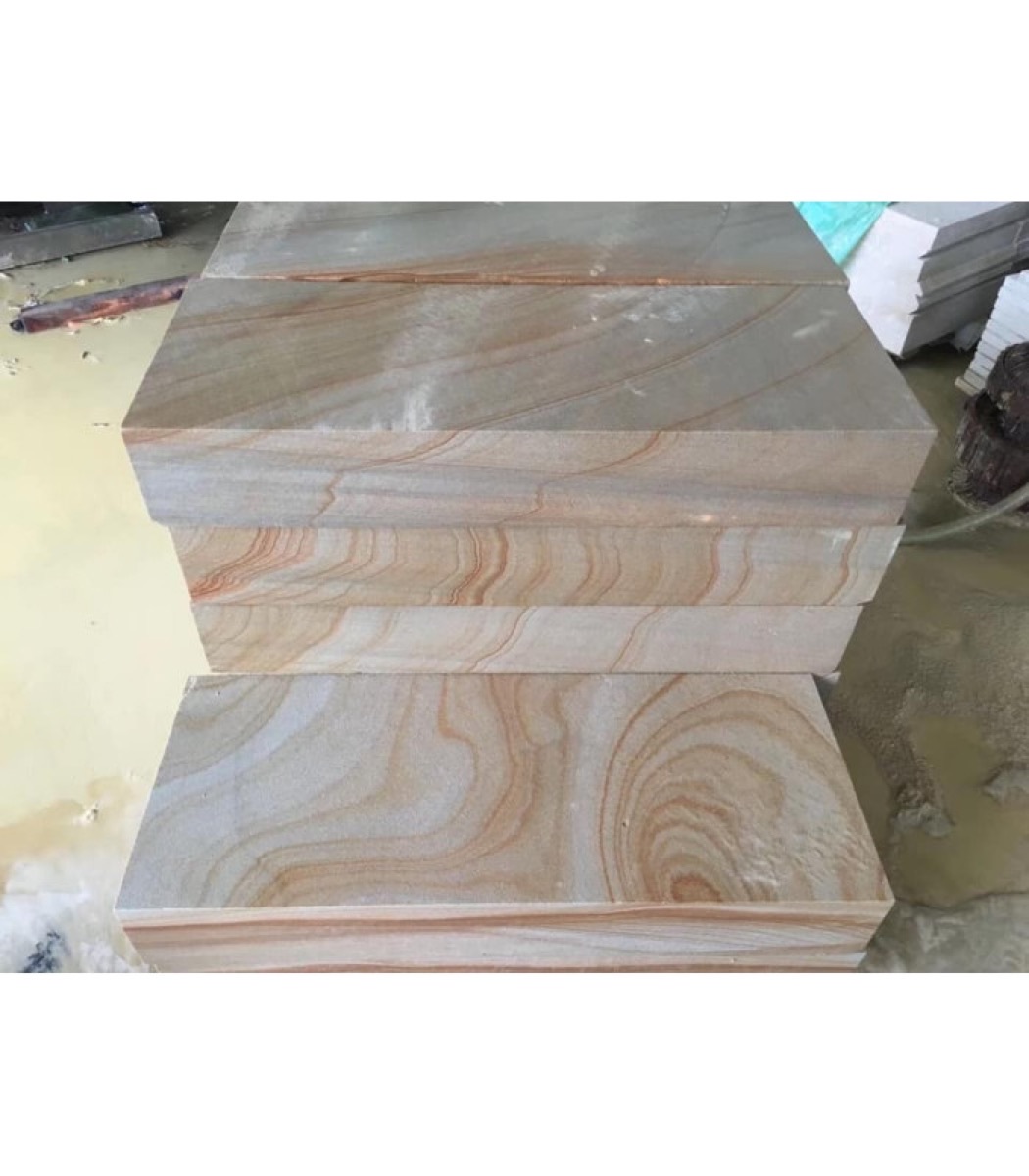 Żółty piaskowiec Teakwood, gr. 4 cm, szlifowany